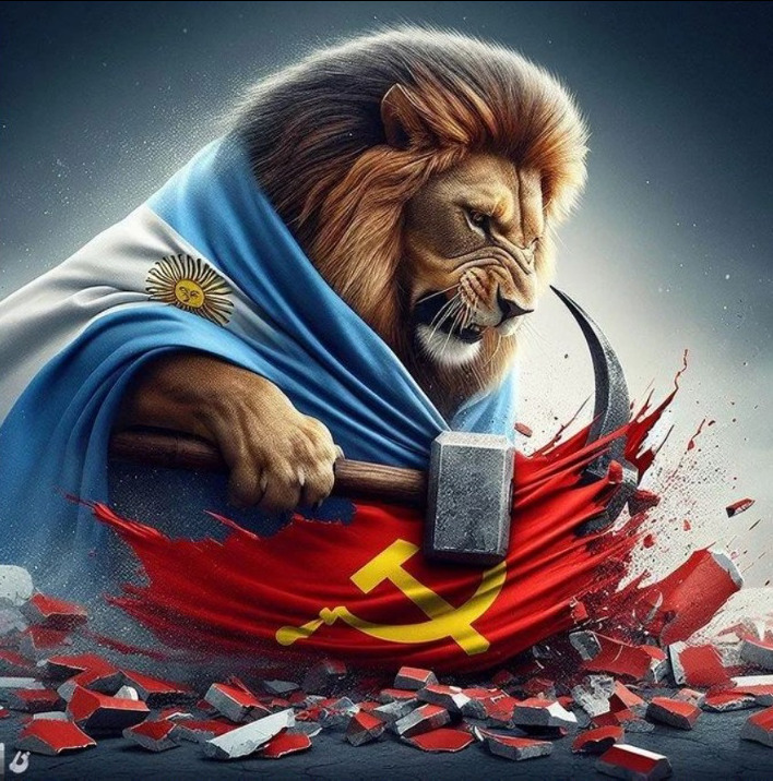 Una bandera comunista.