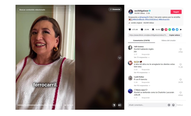 Entretenimiento político en TikTok