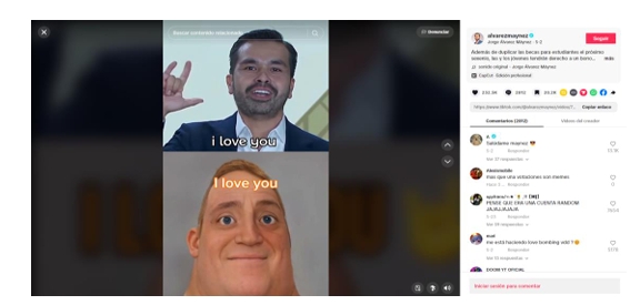 Entretenimiento político en TikTok